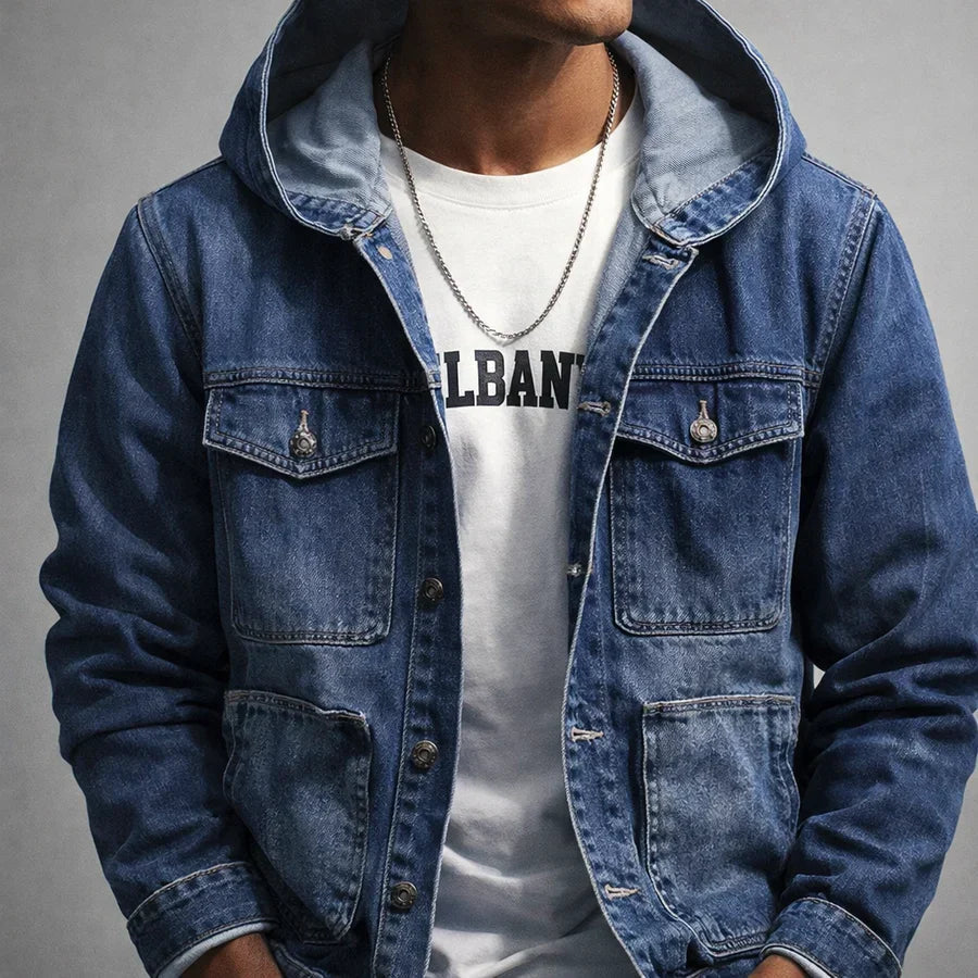 Kingsley | Denim Hoodie
