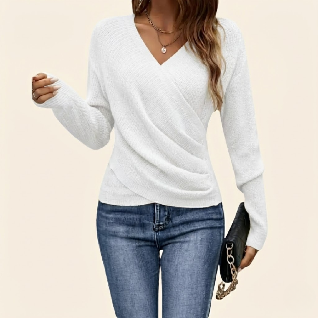 Clarissa | Elegant V-Neck Wrap Top