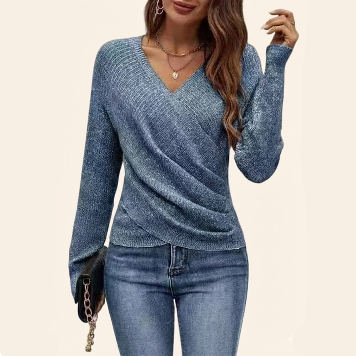 Clarissa | Elegant V-Neck Wrap Top