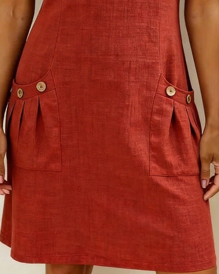 Romy | Cotton dress with zipper