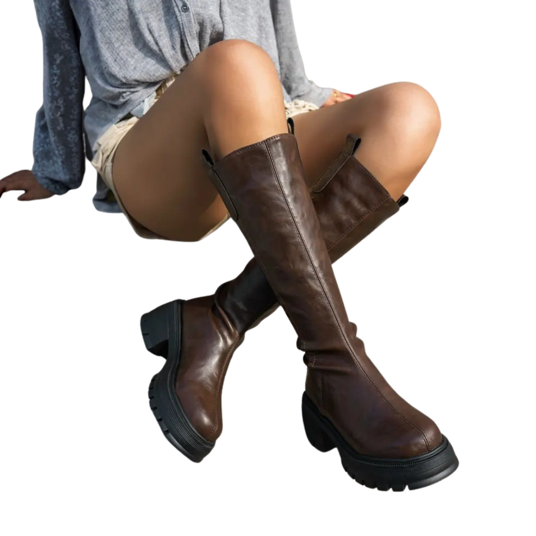 Britta | Cozy Fleece-Lined Tall Shaft Booties