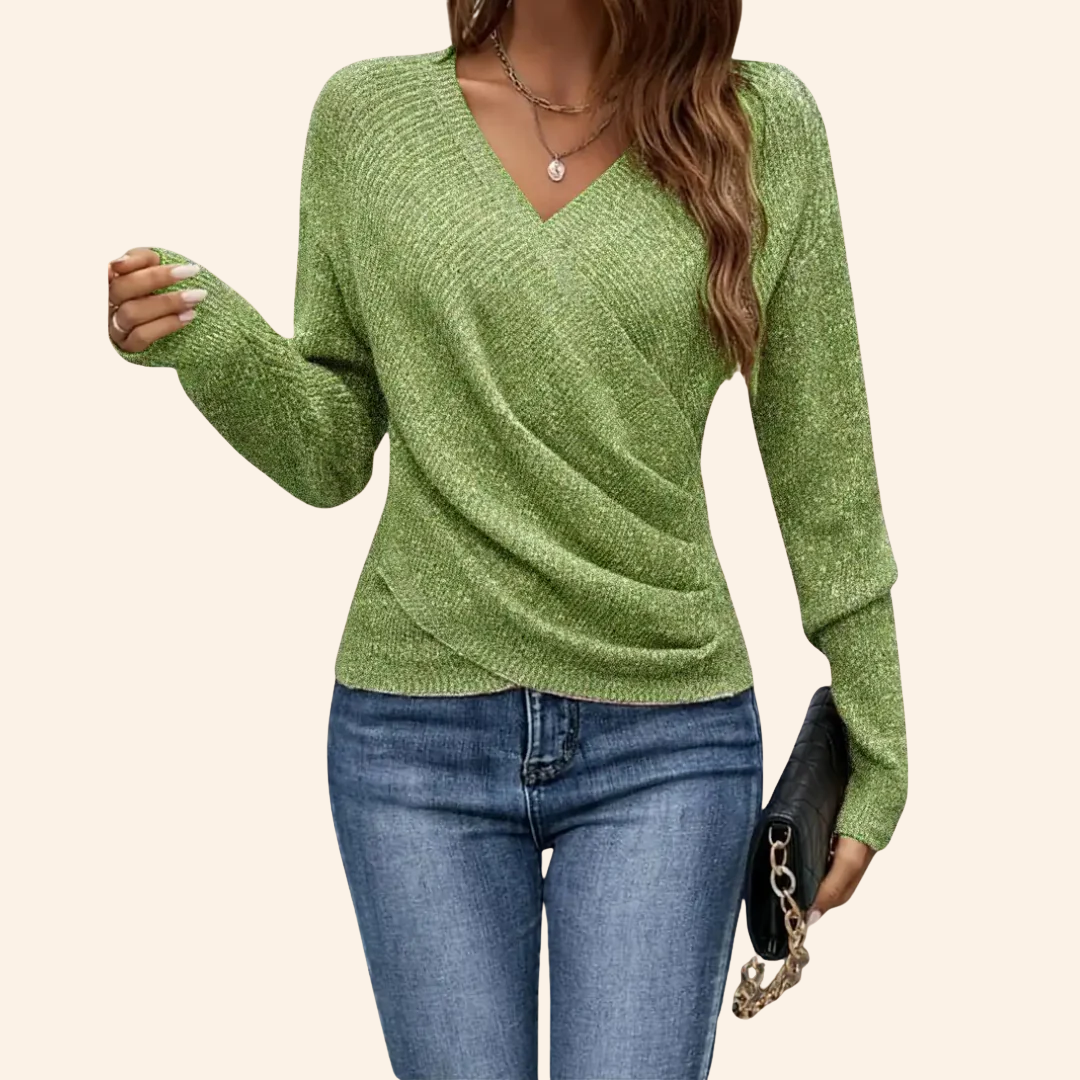 Clarissa | Elegant V-Neck Wrap Top