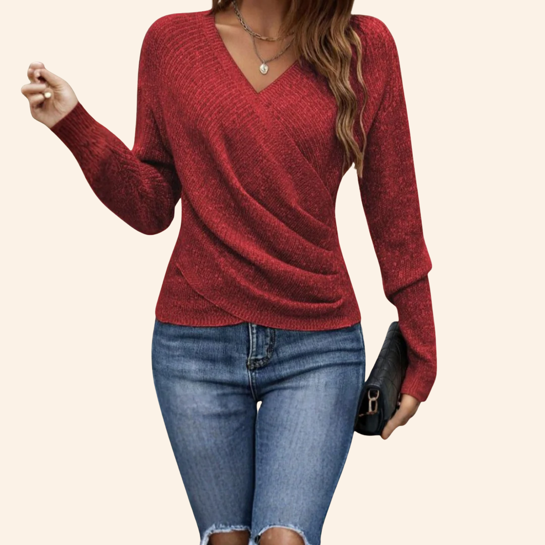 Clarissa | Elegant V-Neck Wrap Top