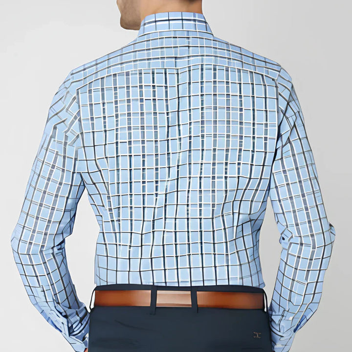 CARLOS | STRIPED CHECK SHIRT