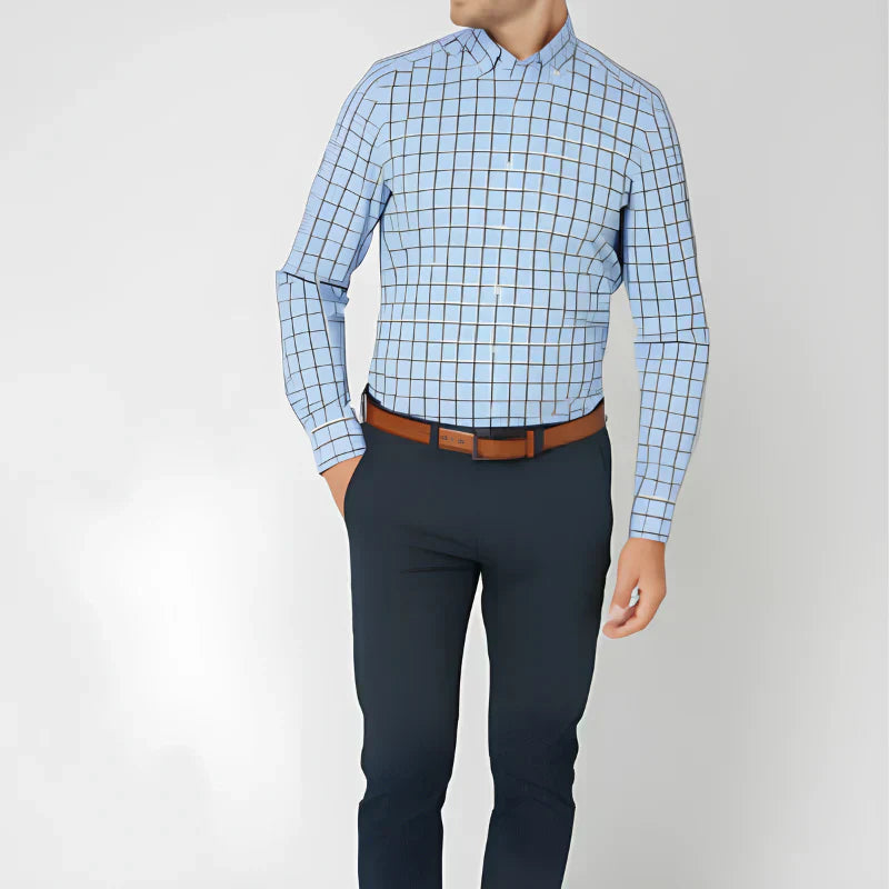 CARLOS | STRIPED CHECK SHIRT