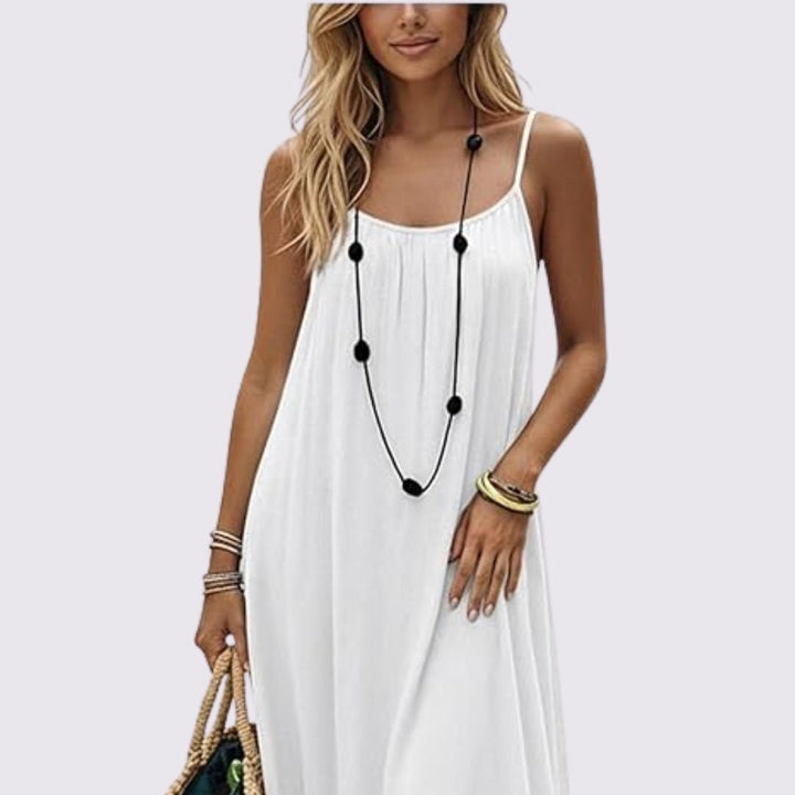 Zora | Elegant summer dress with back cutout