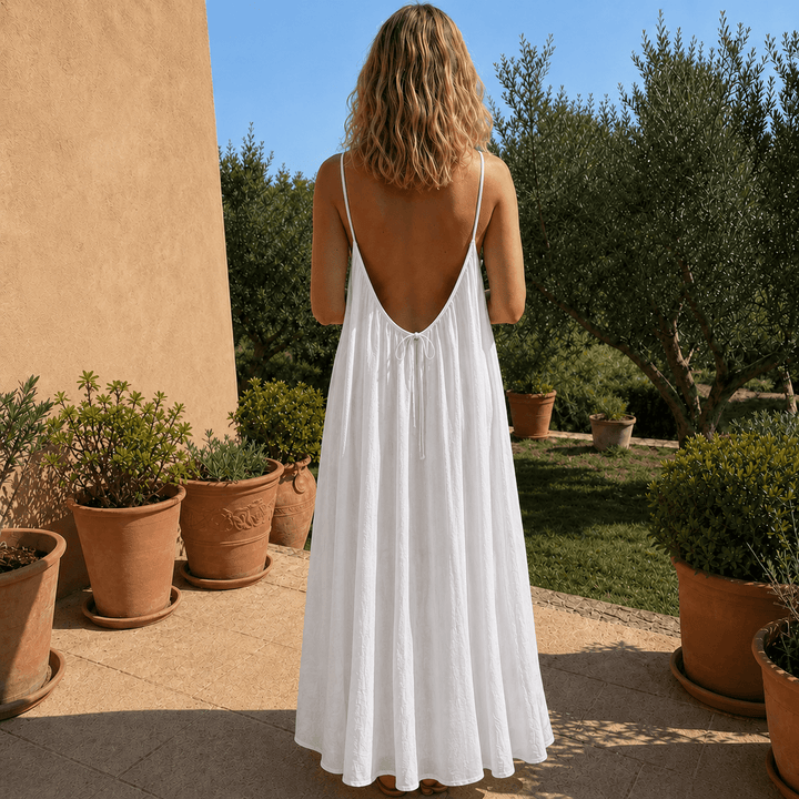 Zora | Elegant summer dress with back cutout