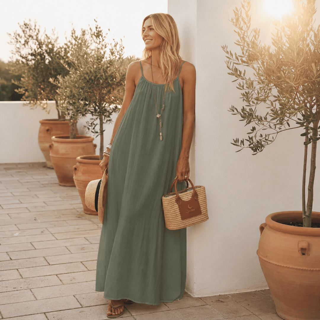 Zora | Elegant summer dress with back cutout