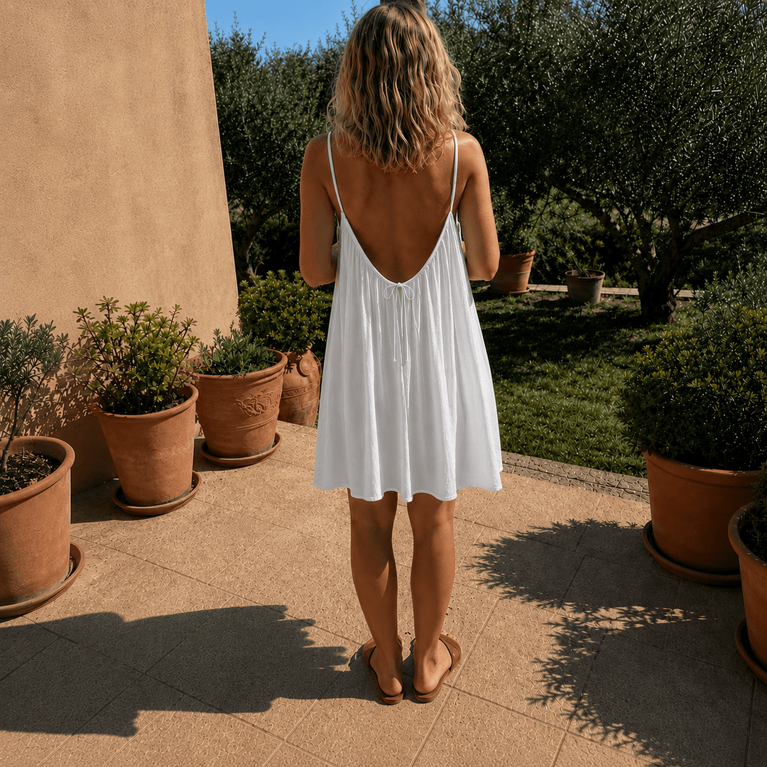 Zora | Elegant summer dress with back cutout