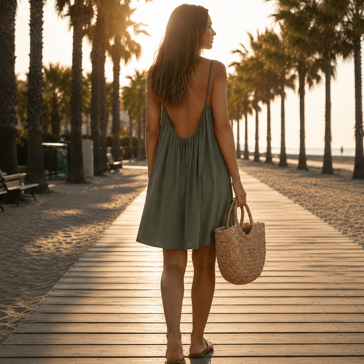 Zora | Elegant summer dress with back cutout