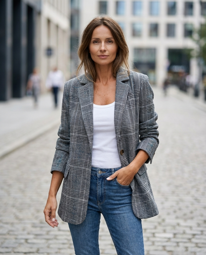 Alicia | Elegant Checked Jacket